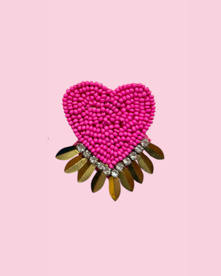 Pink Heart Spike Pin