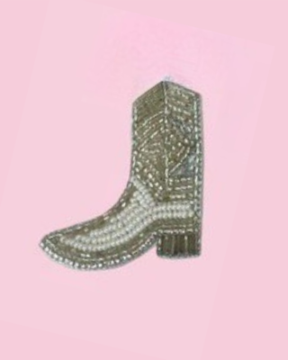 Silver Boot Heart Pin