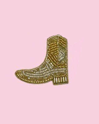 Gold Boot Heart Pin