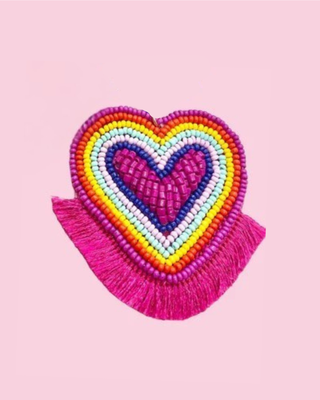 Multi Heart Fringe Pin