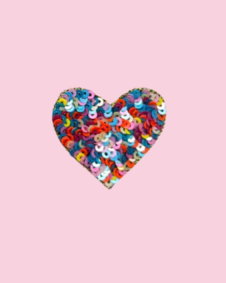 Multi Sequin Heart Pin