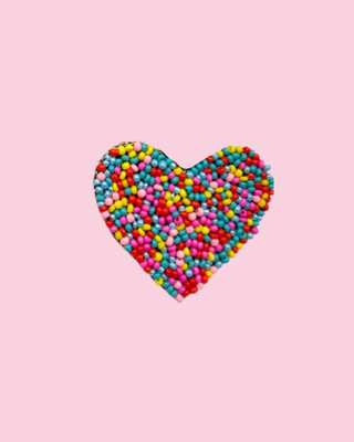 Multi Confetti Heart Pin