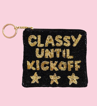 BLACK/GOLD CLASSY UNTIL KICKOFF COIN PURSE (Mix & Match Styles-Accessories Collection ONLY/$100 Minimum)