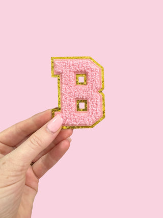 3" Alphabet Light Pink (STICKY BACK) "A-Z 26 Letters per Pack" $30 ($100 minimum on patches)