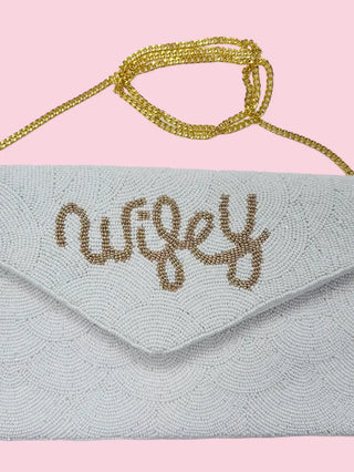 Wifey Beaded Envelope Clutch EC25 (Mix & Match Styles-Accessories Collection ONLY/$100 Minimum)