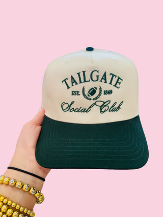 Tailgate TRUCKER CANVAS Social Club- HUNTER GREEN W/ HUNTER GREEN THREAD (Mix & Match Any 6 or More to meet moq)