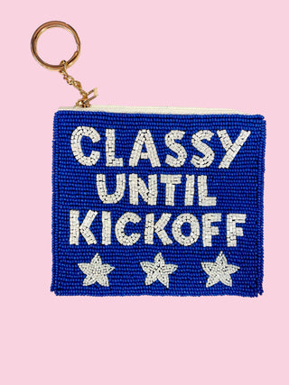 BLUE/WHITE CLASSY UNTIL KICKOFF COIN PURSE (Mix & Match Styles-Accessories Collection ONLY/$100 Minimum)