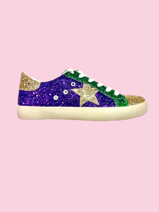 Mardi Gras Glitter Sneaker-PRE PACK CASE OF 12