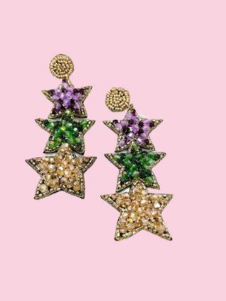 Mardi Gras Stars 50 (Mix & Match Any 10 or More Pairs)