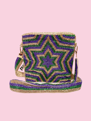 Mardi Gras Beaded Box Bag BB11 (Mix &  Match Styles-Accessories Collection ONLY/$100 Minimum)