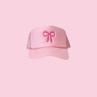 Pink Trucker Hat with Pink Bow (Mix & Match Any 6 or More to meet moq)