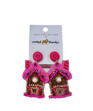 PINK GINGERBREAD HOUSE (Mix & Match Any 10 or More Pair)