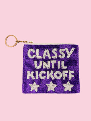 PURPLE CLASSY UNTIL KICKOFF COIN PURSE (Mix & Match Styles-Accessories Collection ONLY/$100 Minimum)