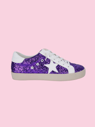 PURPLE RALLY GLITTER SNEAKER-PRE PACK CASE OF 12