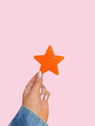 Star -  Orange/Neon (HEAT PRESS) ($100 MINIMUM ON PATCHES)