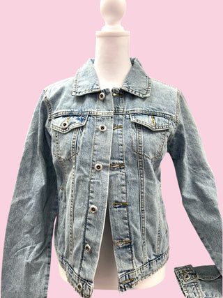 Light Denim Red/Green Tiger Jacket - Size Large