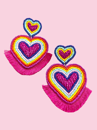 Rainbow Heart 194 (Mix & Match Any 10 or More Pair)