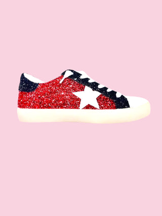 Red & Black Glitter Sneaker-PRE PACK CASE OF 12