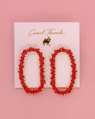 Miriah RED Crystal Earring (Mix & Match Styles-Accessories Collection ONLY/$100 Minimum)