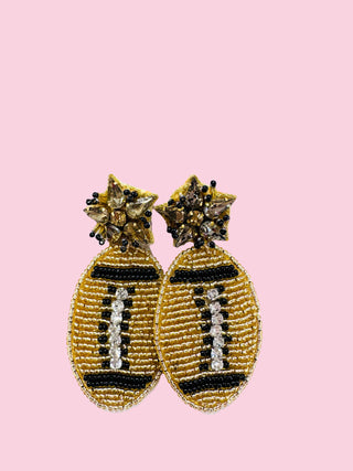 A14B Black & Gold Football (Mix & Match Any 10 or More Pair)