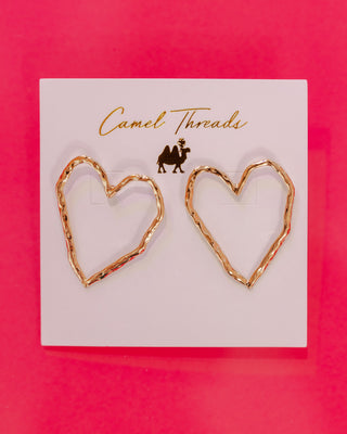 Single Heart Earring - GOLD (Mix & Match Styles-Accessories Collection ONLY/$100 Minimum)