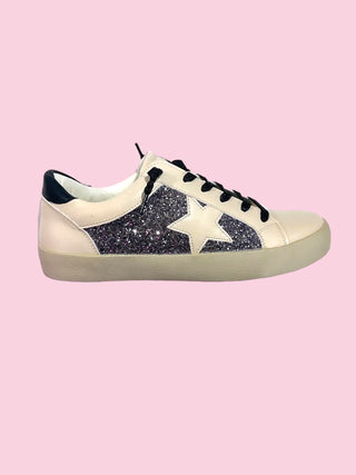 Tan Pewter Glitter Sneaker-PRE PACK CASE OF 12