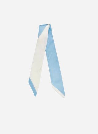 Twilly Scarf ( LIGHT BLUE/WHITE)