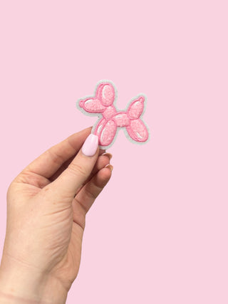 Balloon Dog - Pink (HEAT PRESS) ($100 MINIMUM ON PATCHES)