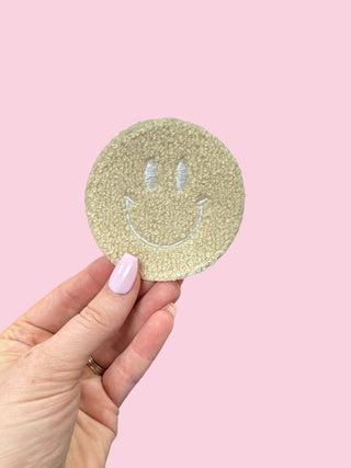 Smiley - Tan (HEAT PRESS) ($100 MINIMUM ON PATCHES)