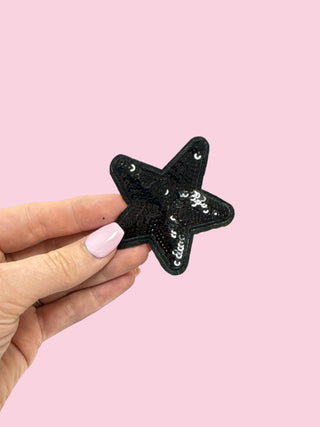 Star - Black (HEAT PRESS) ($100 MINIMUM ON PATCHES)