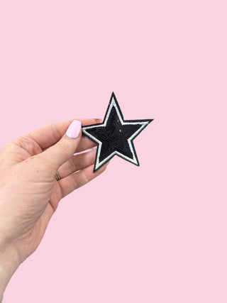 Star - Black & White (HEAT PRESS) ($100 MINIMUM ON PATCHES)