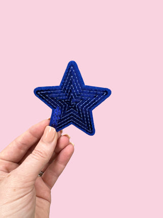Star - Dark Blue (HEAT PRESS) ($100 MINIMUM ON PATCHES)