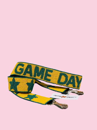 Yellow/Green GAME DAY BEADED BAG STRAP