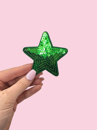 Star - Green (HEAT PRESS) ($100 MINIMUM ON PATCHES)