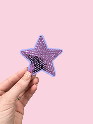 Star - Lilac (HEAT PRESS) ($100 MINIMUM ON PATCHES)