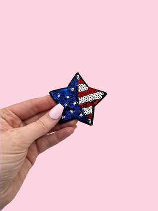 Star - Patriotic (HEAT PRESS) ($100 MINIMUM ON PATCHES)