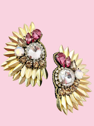 Small pink/gold wing (Mix & Match Any 10 or More Pair)