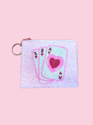 Beaded Coin Purse- QUEEN OF HEARTS (Mix & Match Styles-Accessories Collection ONLY/$100 Minimum)
