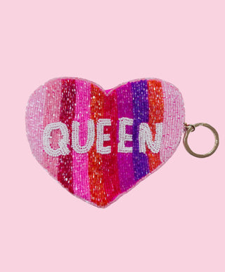 Queen Beaded Heart Coin Purse HC33 (Mix & Match Styles-Accessories Collection ONLY/$100 Minimum)