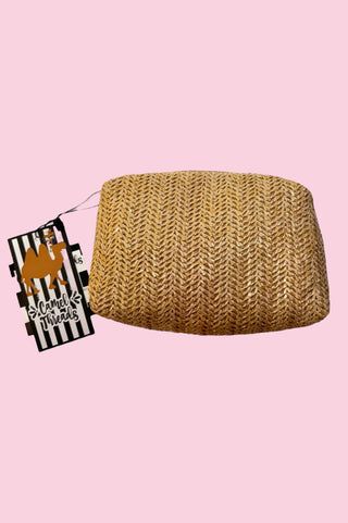 Tan Raffia pouch