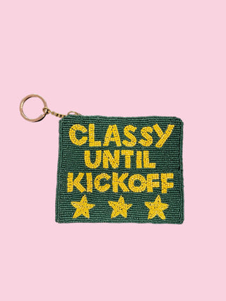 GREEN/YELLOW CLASSY UNTIL KICKOFF COIN PURSE (Mix & Match Styles-Accessories Collection ONLY/$100 Minimum)