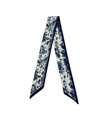 Twilly Scarf ( BLUE/WHITE FLORAL)