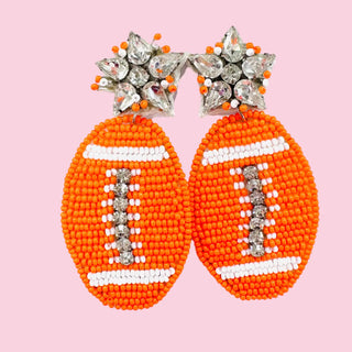 11B- Bright Orange Football (Mix and Match Any 10 or More Pair)