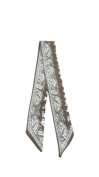 Twilly Scarf (BROWN BANDANA TWILLY)