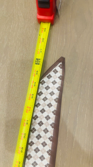Twilly Scarf (BROWN SQUARE CHECKERED TWILLY)