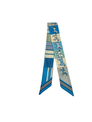 Twilly Scarf (BLUE/YELLOW HORSE )