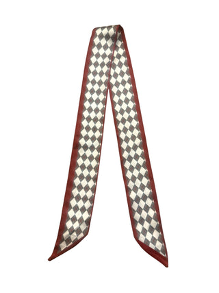 Twilly Scarf (CHECKERED CRIMSON TWILLY)