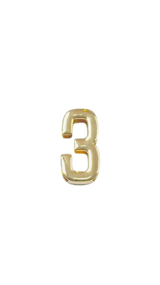 GOLD CHARM NUMBER (3)