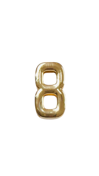 GOLD CHARM NUMBER (8)