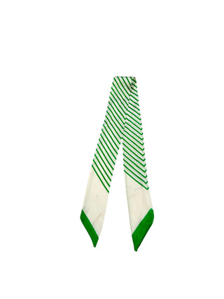 Twilly Scarf (GREEN/WHITE STRIPE)